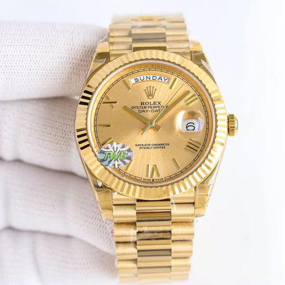 Day-Date-5 Gold Colors with Roman Numeral Dial