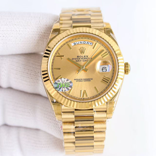 Day-Date-5 Gold Colors with Roman Numeral Dial