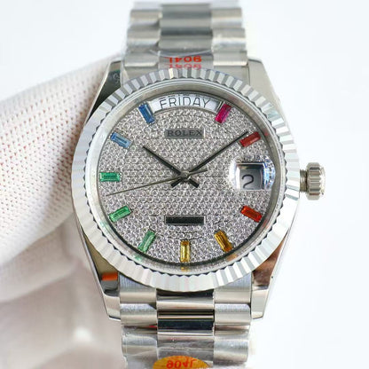 Day-Date-Gemstone Dial in Silver