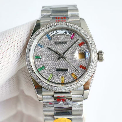 Day-Date-Gemstone Dial in Silver