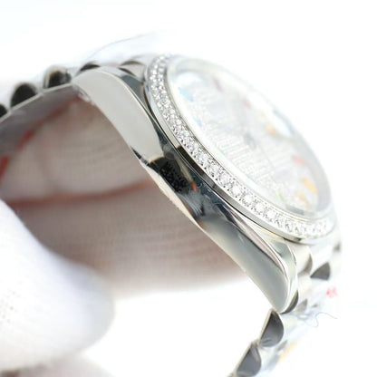 Day-Date-Gemstone Dial in Silver