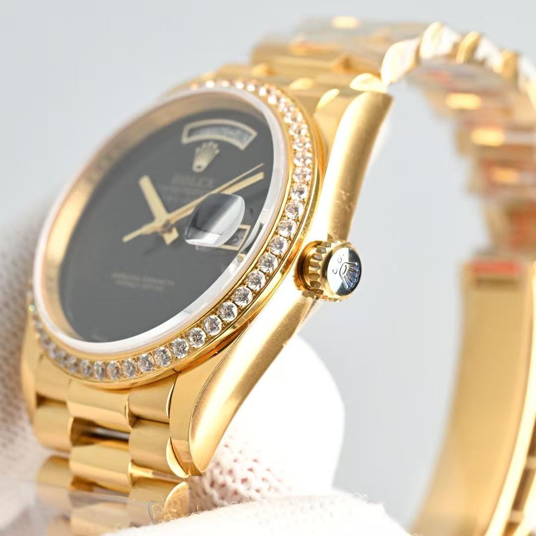 Day-Date-Pure Black Dial Plate in 2 Styles