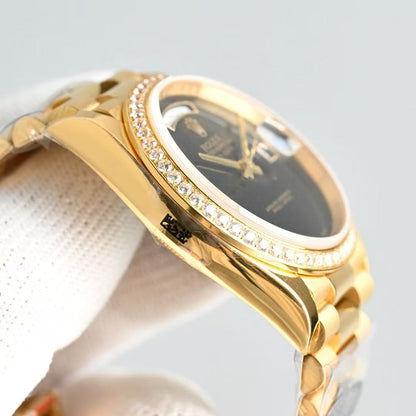 Day-Date-Pure Black Dial Plate in 2 Styles