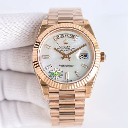 Day-Date-White Dial Plate in 3 Colors of Straps