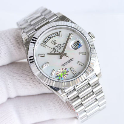 Day-Date-White Dial Plate in 3 Colors of Straps