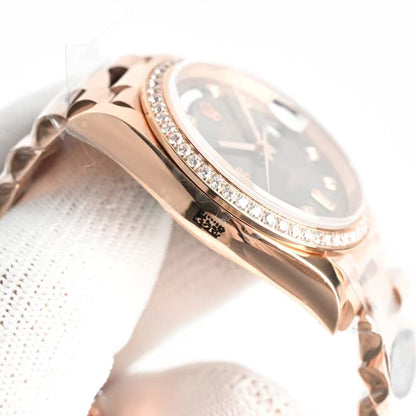 Day-Date with Diamond Numeral Dial & Bezel in 3 Colors