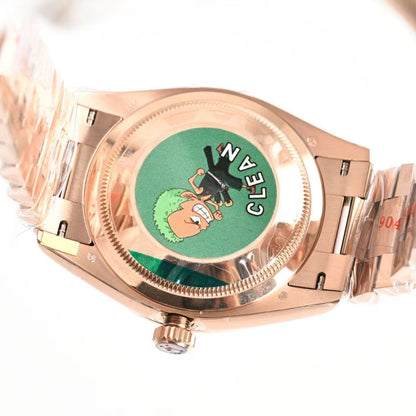 Day-Date with Diamond Numeral Dial & Bezel in 3 Colors