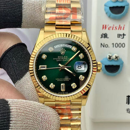 Day-Date with Diamond Numeral Dial in 5 Colors