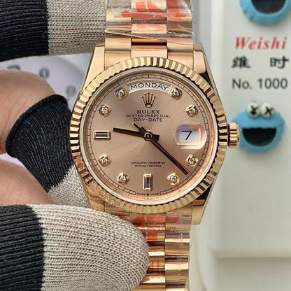 Day-Date with Diamond Numeral Dial in 5 Colors