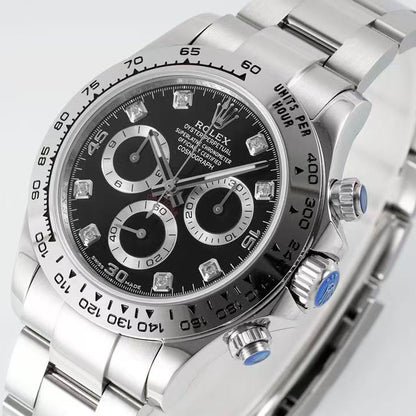 Daytona-Black With Silver Bezel in 2 Styles