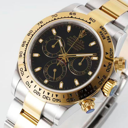 Daytona-Black &  Gold with 2 Tones Strap in 3 Styles