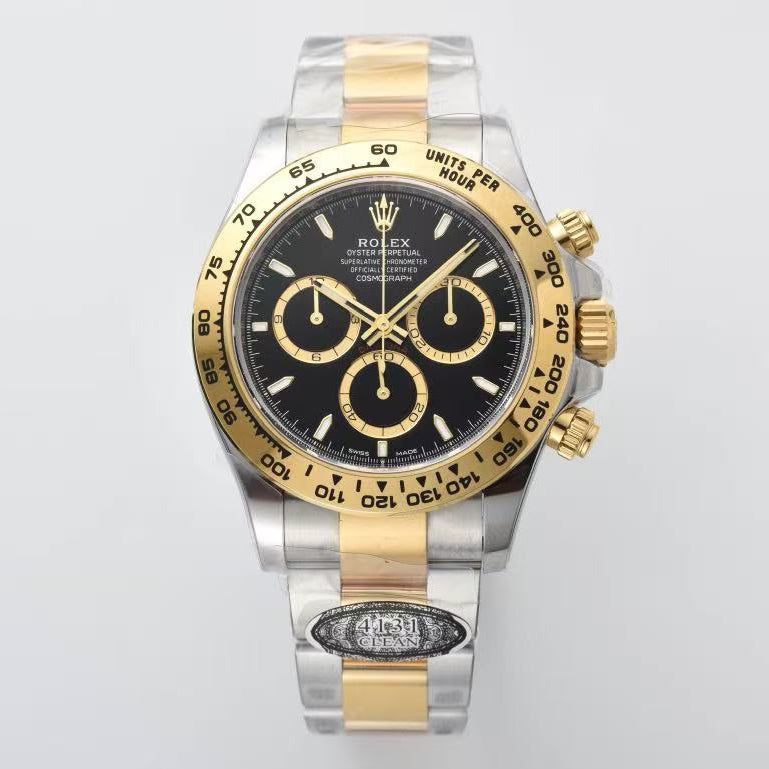 Daytona-Black &  Gold with 2 Tones Strap in 3 Styles