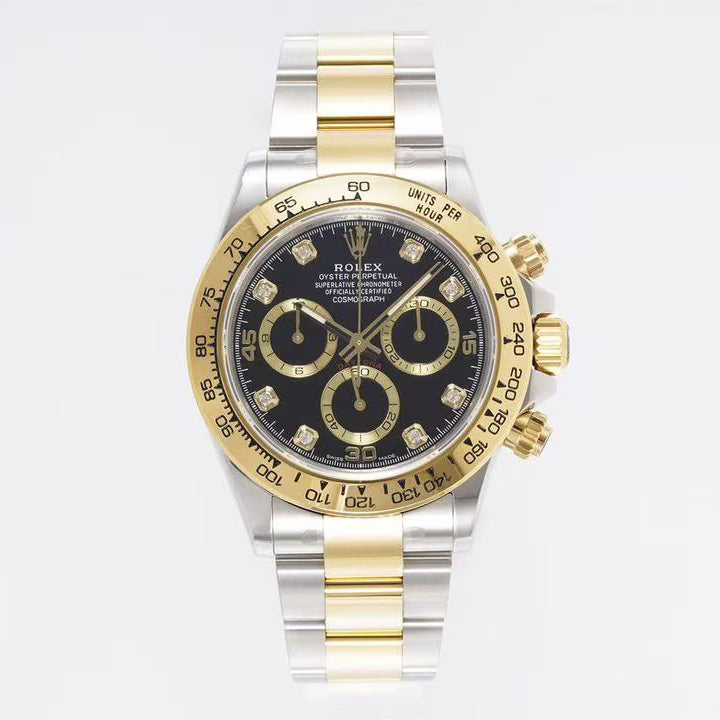 Daytona-Black &  Gold with 2 Tones Strap in 3 Styles