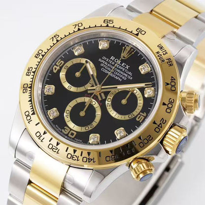 Daytona-Black &  Gold with 2 Tones Strap in 3 Styles