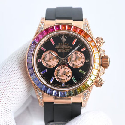 Daytona-Rainbow Bezel in 4 Rosegold Styles
