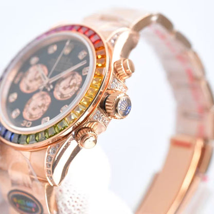 Daytona-Rainbow Bezel in 4 Rosegold Styles