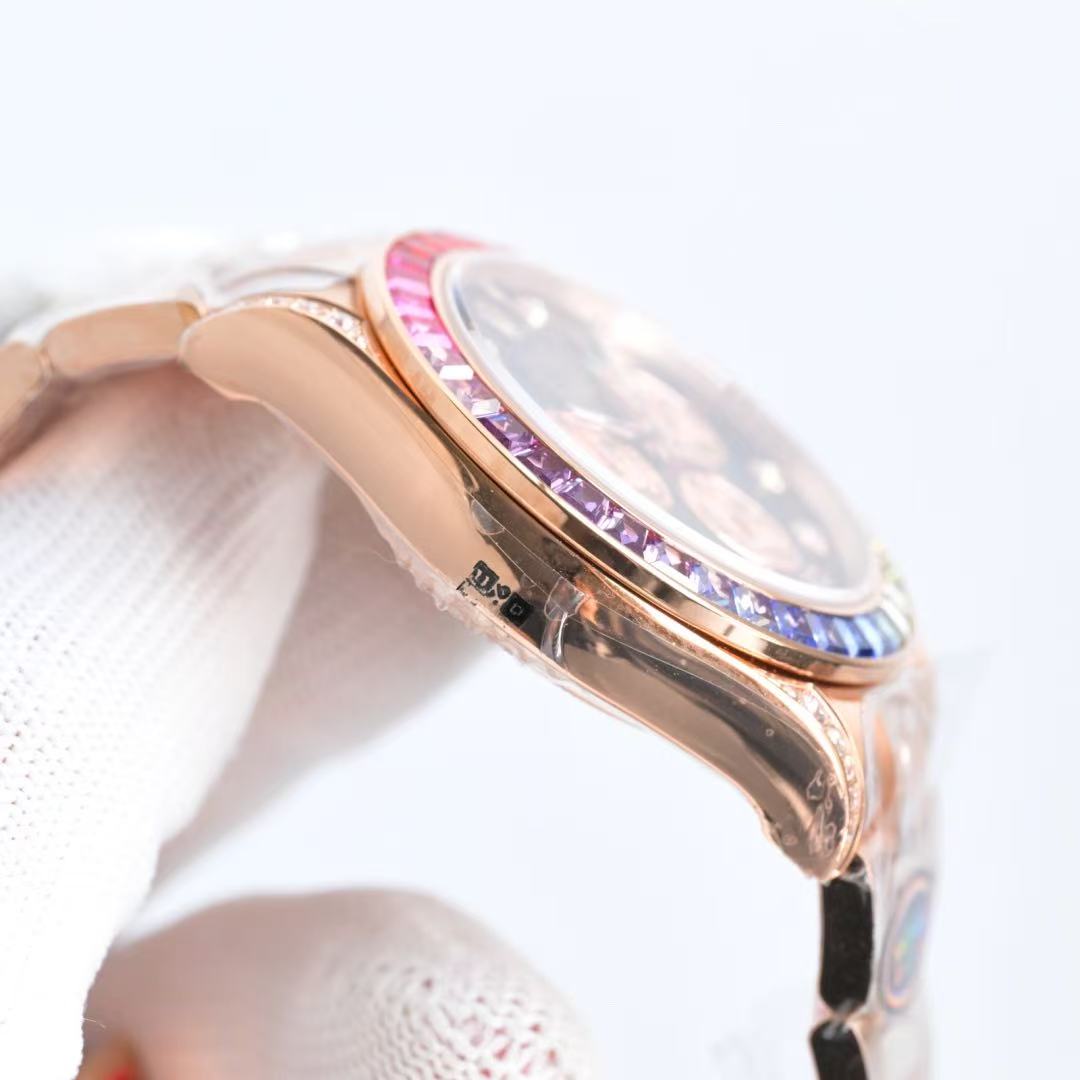 Daytona-Rainbow Bezel in 4 Rosegold Styles