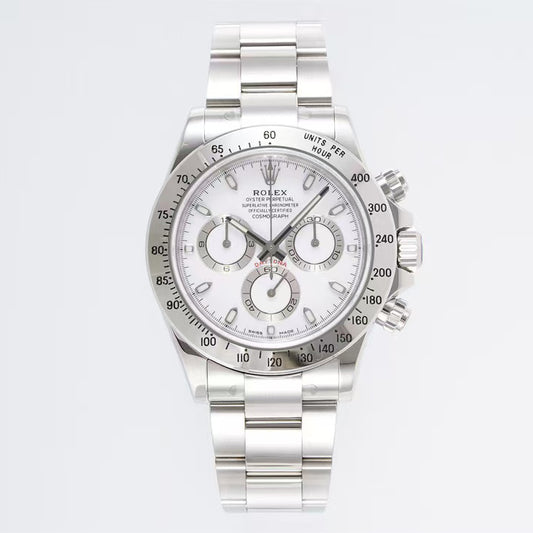 Daytona-White with Silver Bezel in 2 Styles
