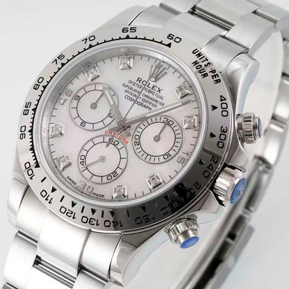 Daytona-White with Silver Bezel in 2 Styles