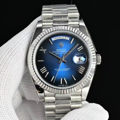 Day-Date-Deepblue with Roman Numeral Dial