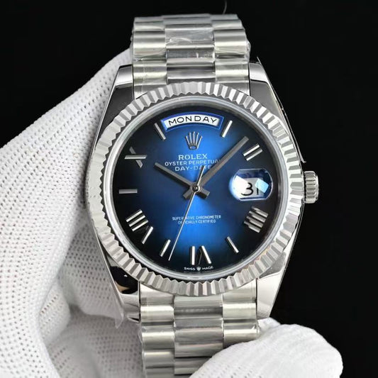 Day-Date-Deepblue with Roman Numeral Dial