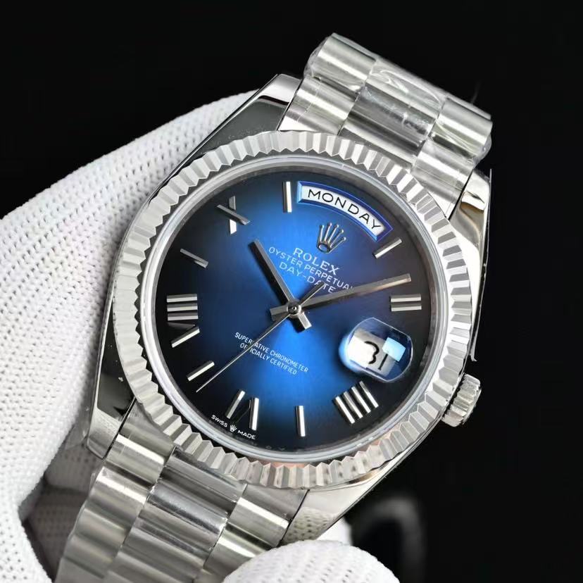 Day-Date-Deepblue with Roman Numeral Dial