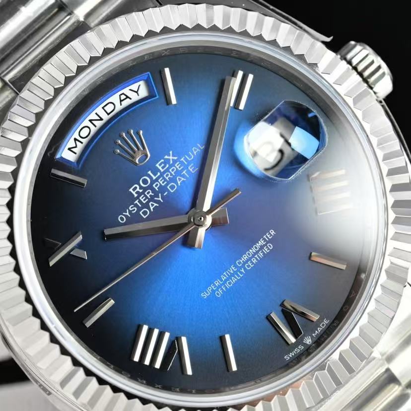 Day-Date-Deepblue with Roman Numeral Dial